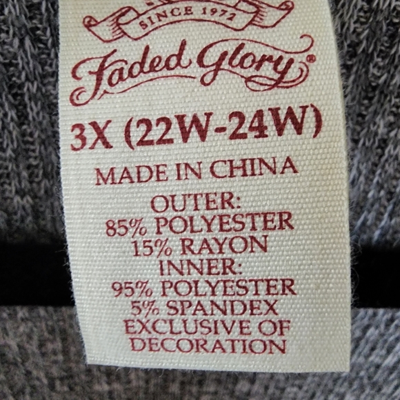 Faded glory sweater with attached tank and necklace plus size 3x - Picture 8 of 13